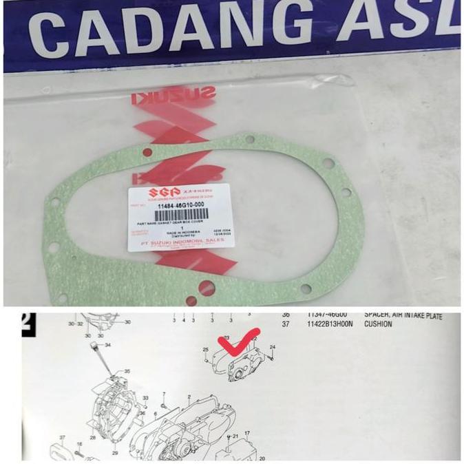 PAKING GASKET GEARBOX SKYWAVE HAYATE SPIN ORIGINAL SGP 11484-46G10 RESTOCK