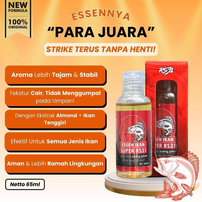RS31 Essen Ikan Super RS31 - Umpan Ikan Mas Aroma Wangi Gurih Lebih Tajam & Stabil Dengan Ekstrak Al