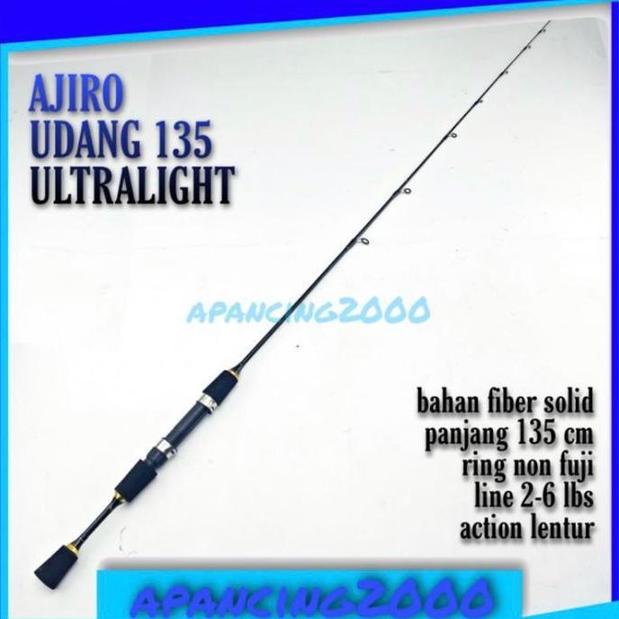 Joran Pancing Udang AJIRO Udang Black 100 120 135 150 cm