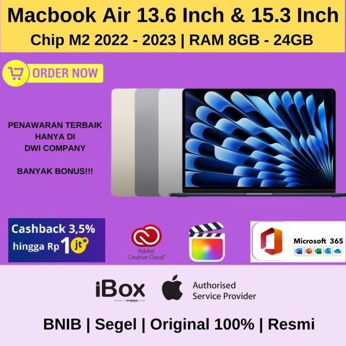 (IBOX) MacBook Air M2 2022/2023 256GB 512GB Chip Terbaru M2