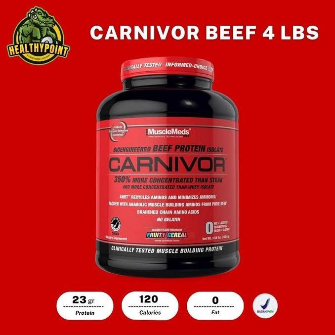 Musclemeds Carnivor Whey Protein Isolate 4 lbs Lbs Beef Protein Susu Whey Protein Suplemen Fitness