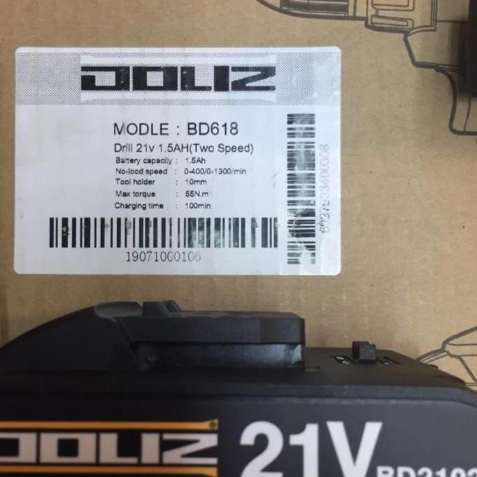 BATERAI DOLIZ BD618 21V ORIGINAL BATTERY MESIN BOR CORDLESS DOLIZ BD 618 MESIN BOR BATERAI BOR CAS D