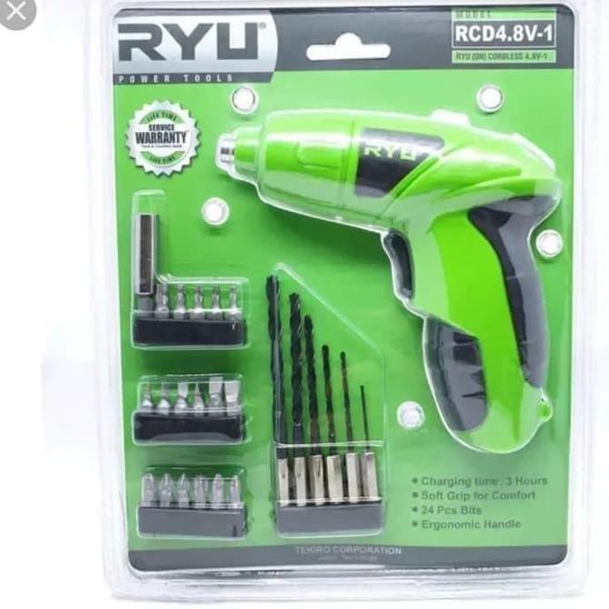 Cordless Screwdriver Mini RYU RCD 4,8V-1 - Bor Baterai RYU RCD 4,8V-1