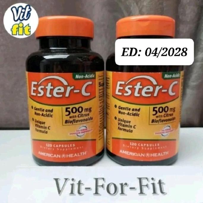 American Health Ester C 500 mg With Citrus Bioflavonoids - 120 capsules || Ester C 500mg