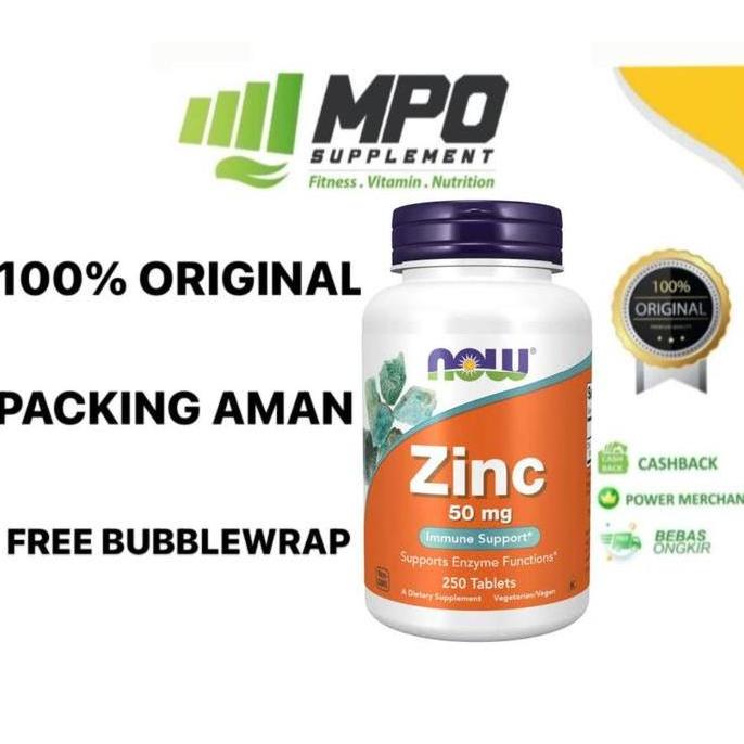 NOW Foods Zinc 50mg NOW Zinc 50mg 100 & 250 tablets Immune Support