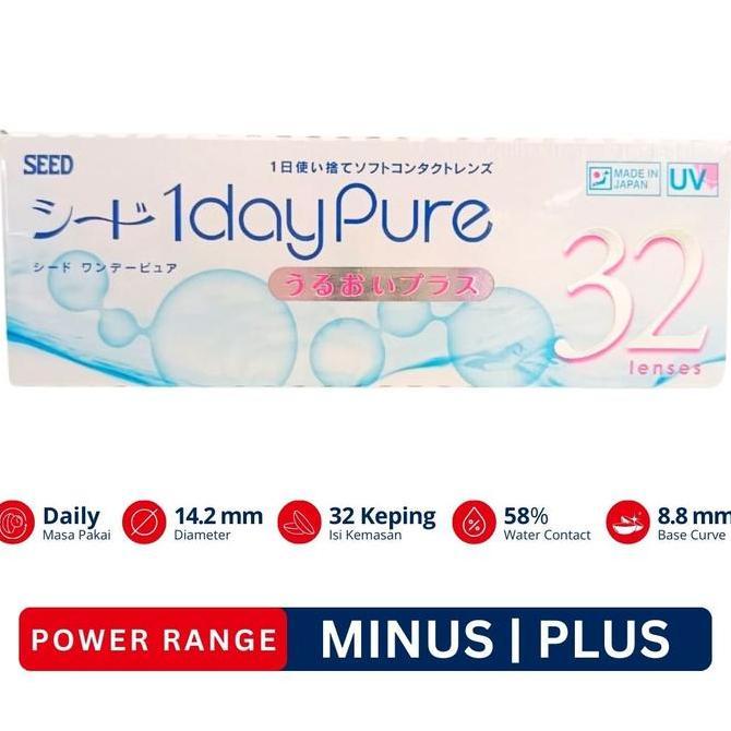 SOFTLENS SEED 1 DAY PURE MOISTURE SOFTLENS BENING HARIAN MINUS PLUS