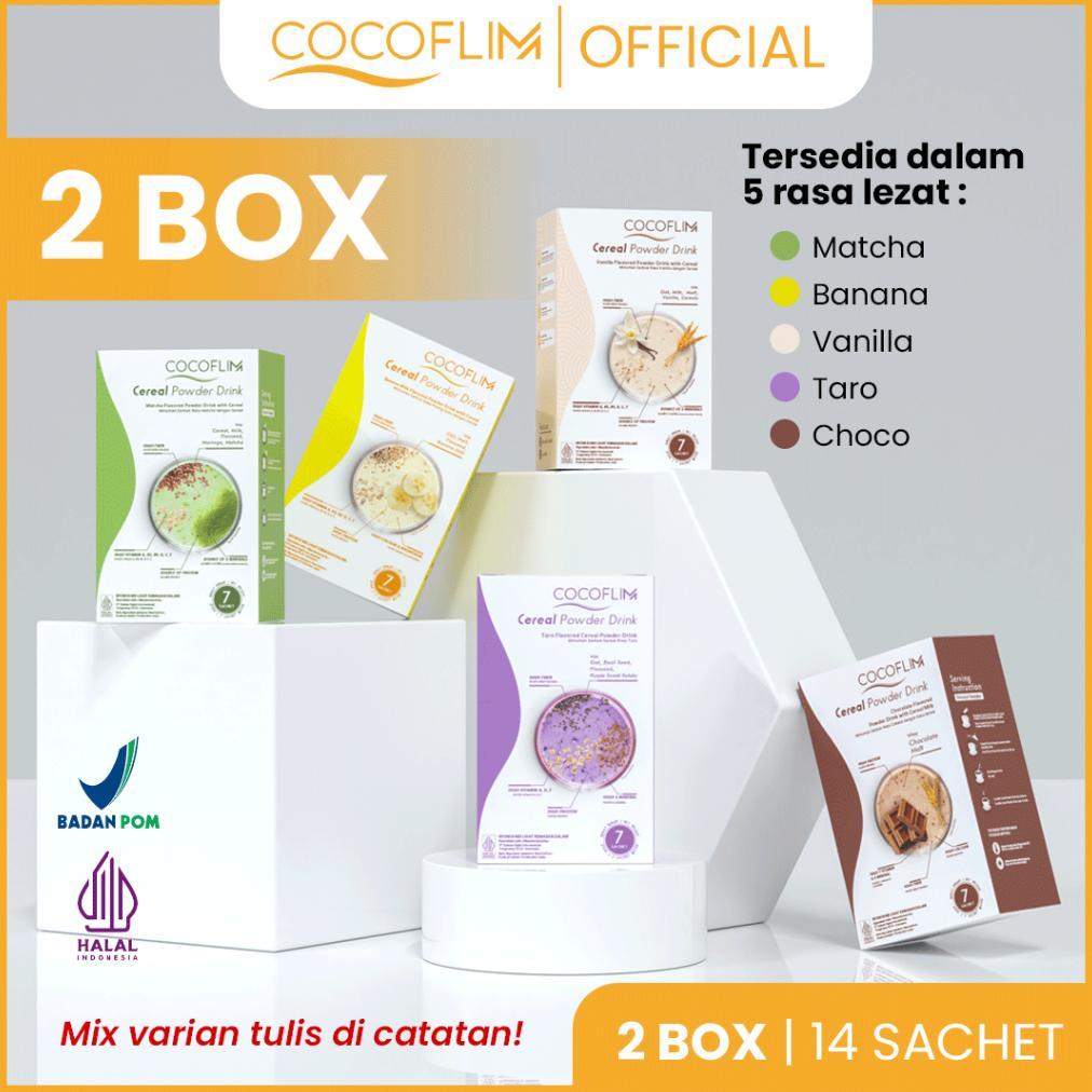 COCOFLIM MEAL REPLACEMENT PAKET 2 BOX (14 SACHET) | MULTIGRAIN Protein Sehat | Cereal Powder Drink