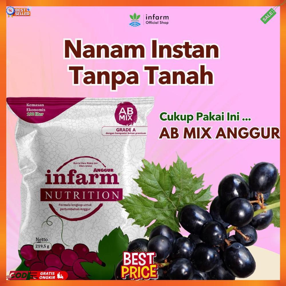 INFARM - Nutrisi AB Mix Anggur 100 Liter Pupuk Konvensional Tanah dan Hidroponik Tanaman Anggur CD I