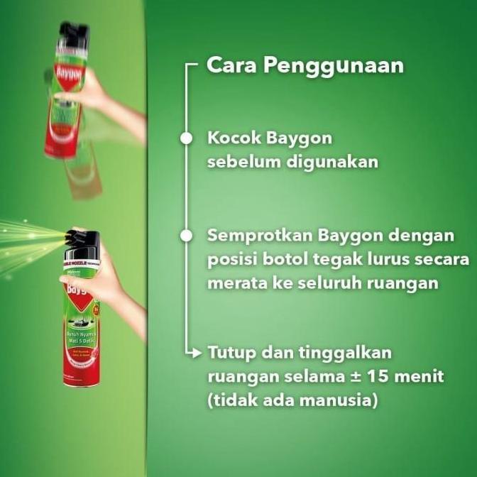 Guice- Baygon Aerosol 600 Ml Lavender Obat Nyamuk Spray Semprot