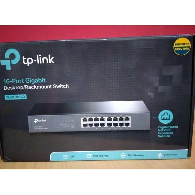 SWITCH HUB 16 PORT TP LINK SG1016D GIGABIT TpLink 16Port RJ45 RESMI