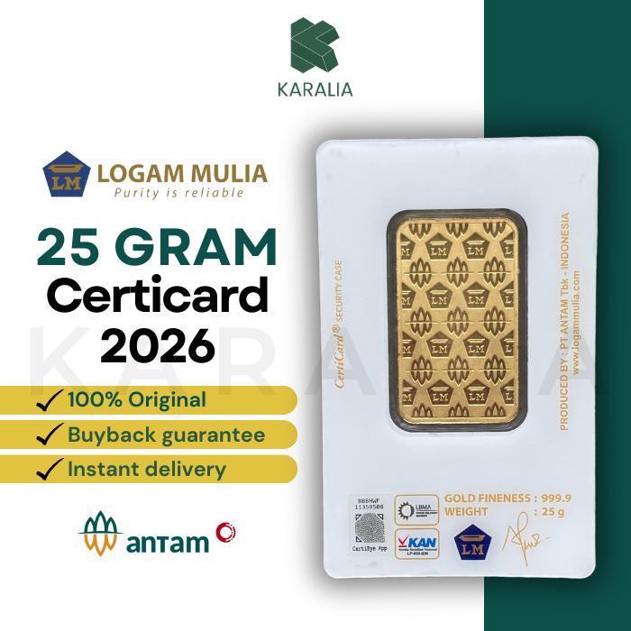 EMAS ANTAM 25 GRAM EMAS LOGAM MULIA ANTAM 25 GRAM LM ANTAM 25 GRAM LOGAM MULIA 25 GRAM ORIGINAL DAN 