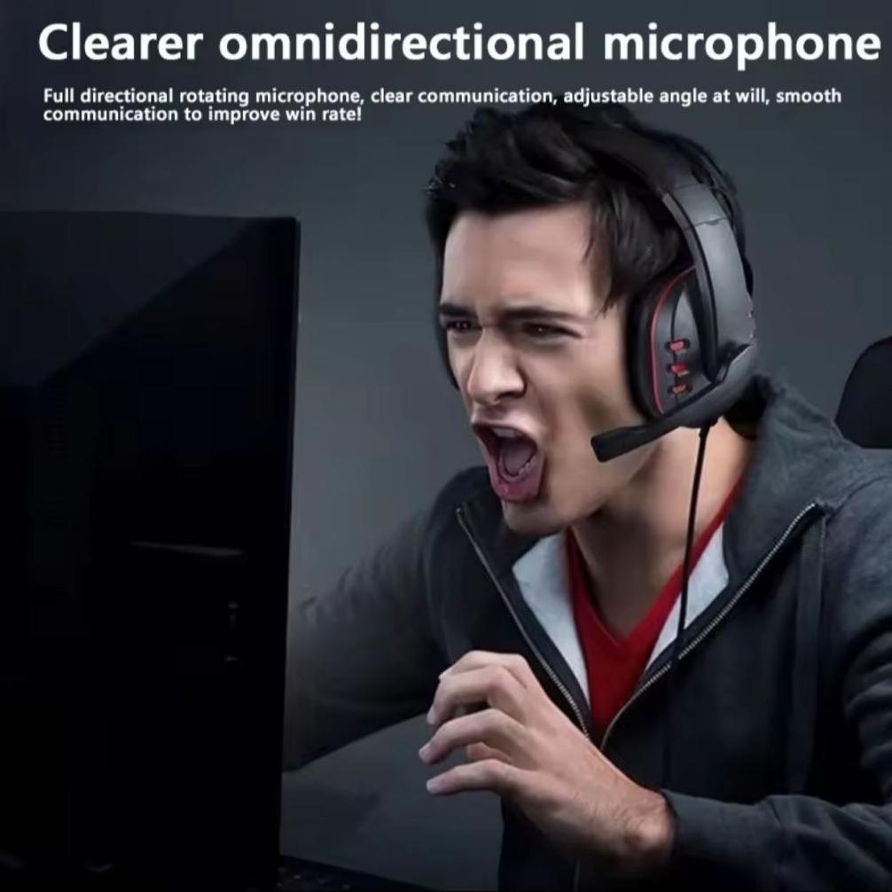 cuci gudang 7260 headset gaming mikrofon bass stereo headphone noise cancelling nyaman dipakai lapto