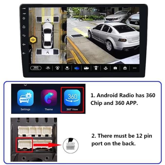 Camera 360 3D Birdview Mobil For Headunit Android,Kamera Birdwiew 360
