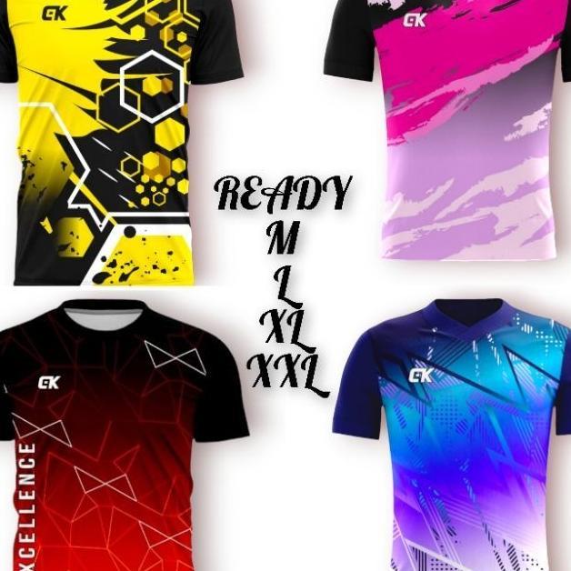 Kaos Olahraga Jumbo Premium Baju Olahraga Pria & Wanita Dewasa 1Set Baju Voli Jersey Futsal Jersey T