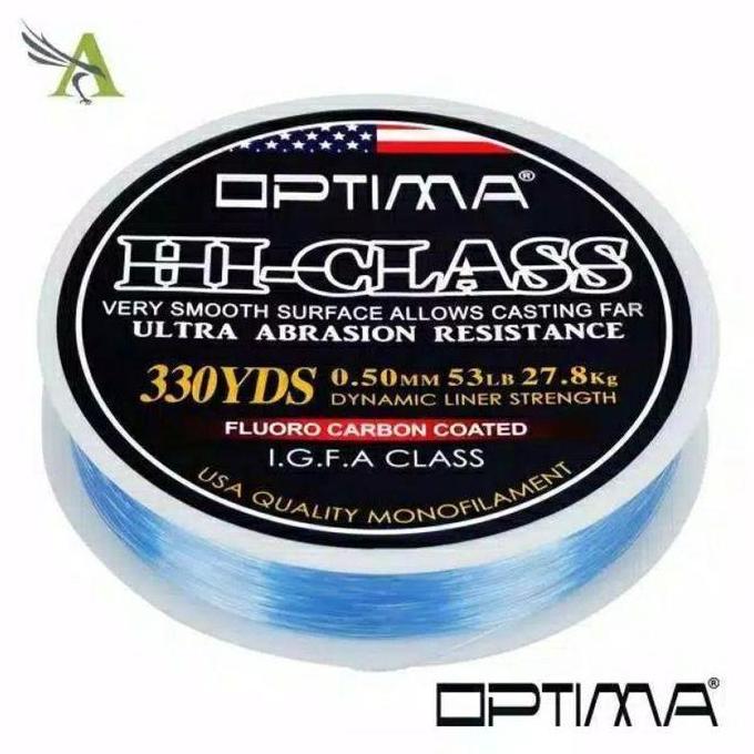 Best Seller Senar Pancing OPTIMA Hi CLASS 240 yards/330 yards- Blue Clear Berkualitas 100% original