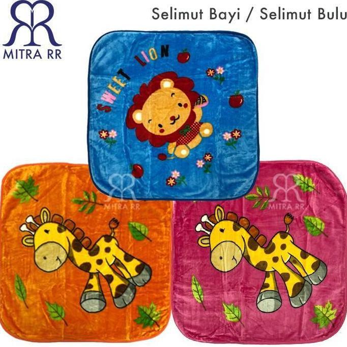 MitraRR Selimut Double Fleece / Selimut Bayi Hooded/ Selimut Bulu  90X90
