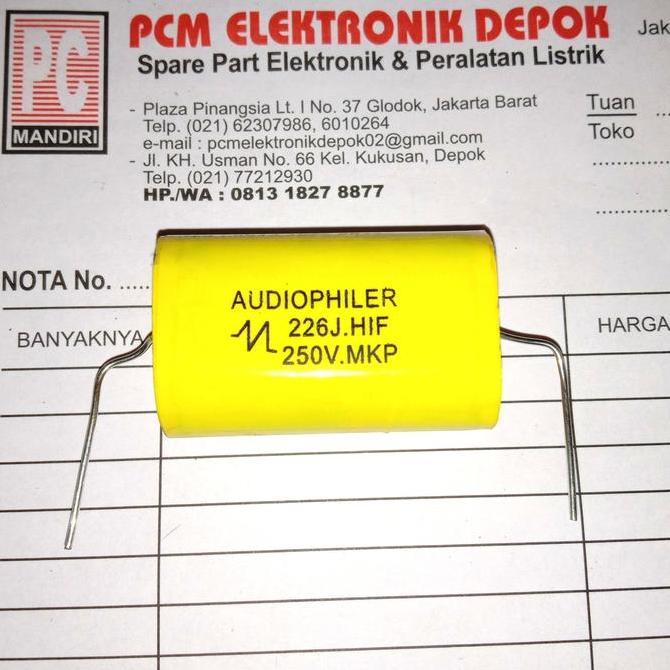 226 250 22UF 250V AUDIO PHILER AUDIOPHILER KAPASITOR NON POLAR PCMED
