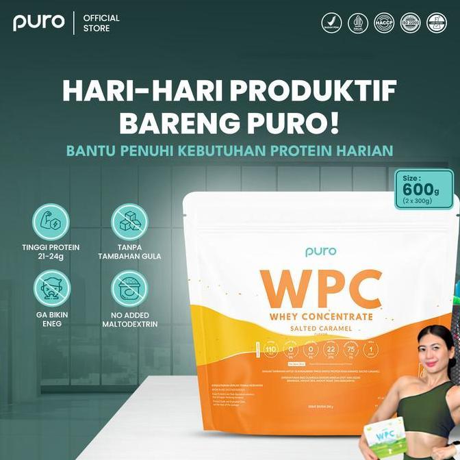 Puro Wpc Wpro Whey Protein Concentrate 600Gr Terbaru 