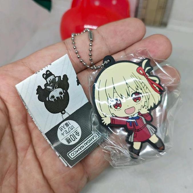 GASHAPON RUBBER KEYCHAIN LYCORIS RECOIL PUNI COLLE CHISATO NISHIKIGI ORIGINAL BANDAI PS99