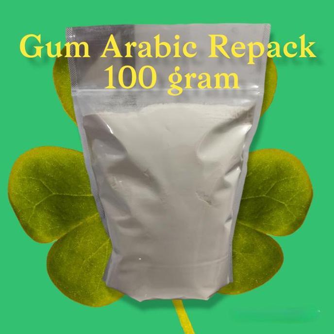 Farinha - Gum Arabic Powder 100 Gram Gom Arab Bubuk Gum Arabica Food Grade