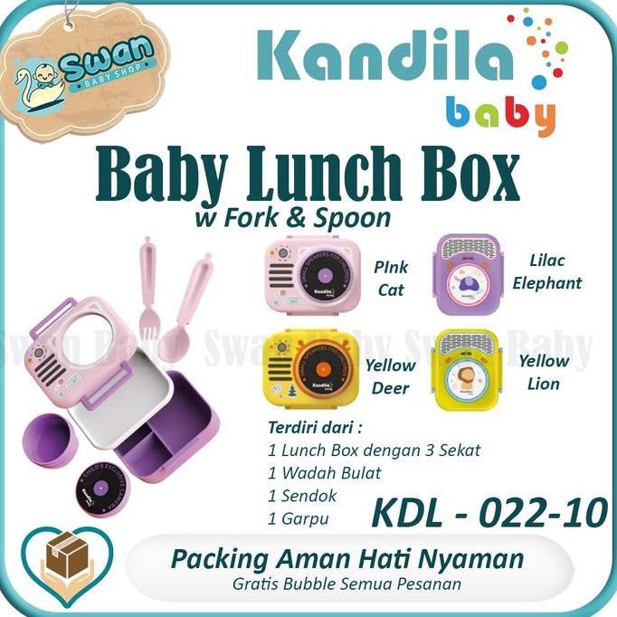 Kandila Baby Lunch Box With Fork & Spoon 680ml KDL 022-10 / Kotak Makan Anak