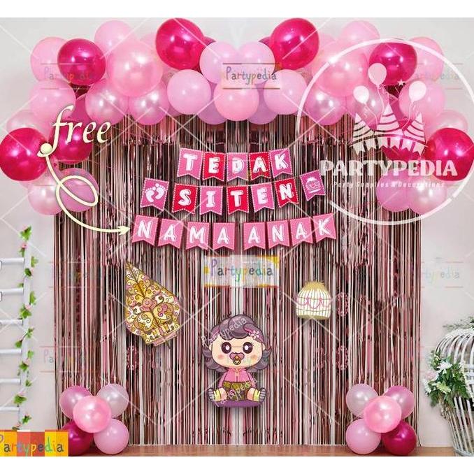 PREMIUM / PAKET DEKORASI TEDAK SITEN BAYI PEREMPUAN
