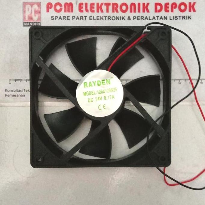 FAN 24V 12CM X 12CM BRUSHLESS COOLING COOLER EXHAUST DC 24 VOLT RAYDEN PCMED