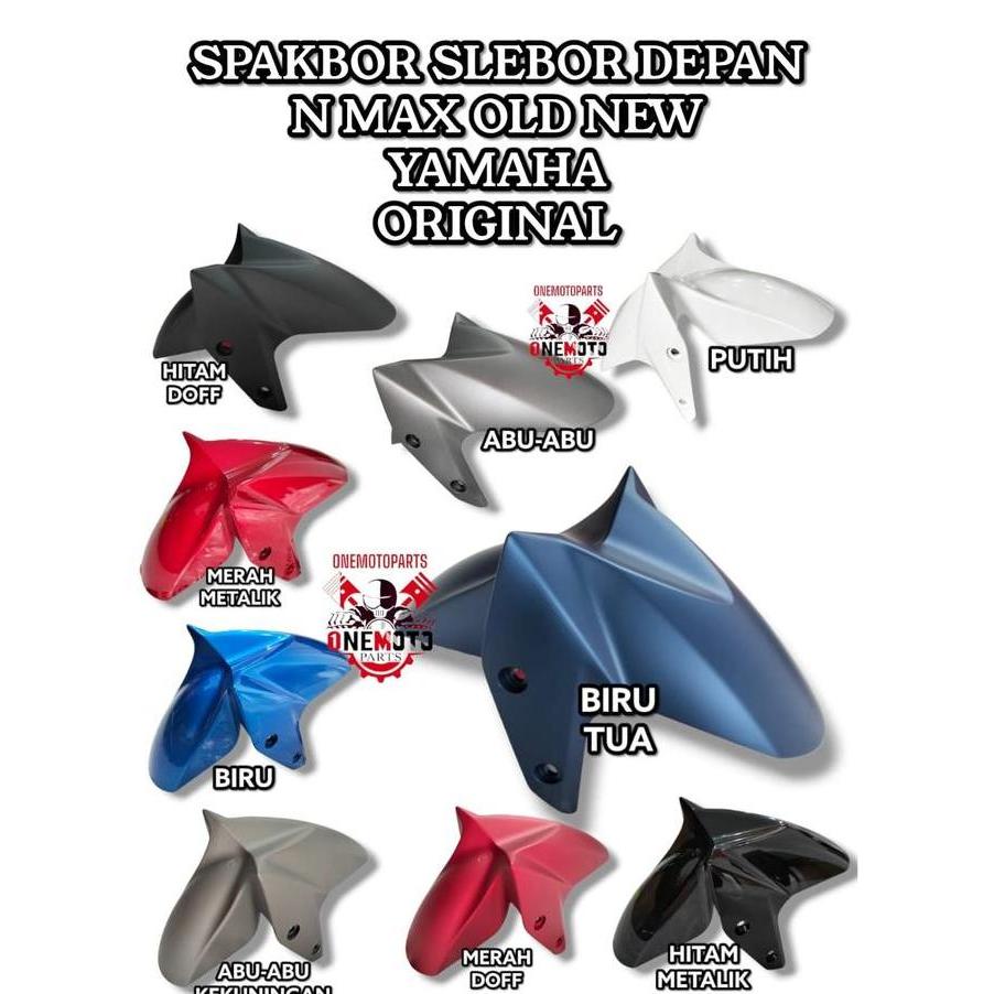 NEW SPAKBOR SLEBOR DEPAN NMAX N MAX HITAM MERAH DOFF METALIK PUTIH BIRU TUA ABU-ABU KEKUNINGAN YAMAH