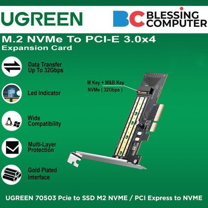 NEW UGREEN 70503 Pcie to SSD M2 NVME / PCI Express to NVME