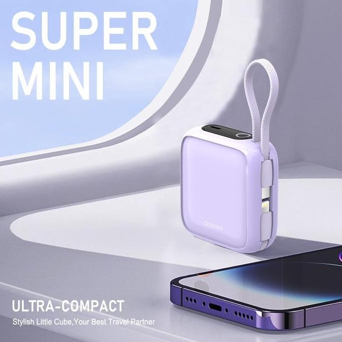 Orashare PCM10 10000mAh Super Mini Powerbank Built In Cable 22.5W Super Fast Charging