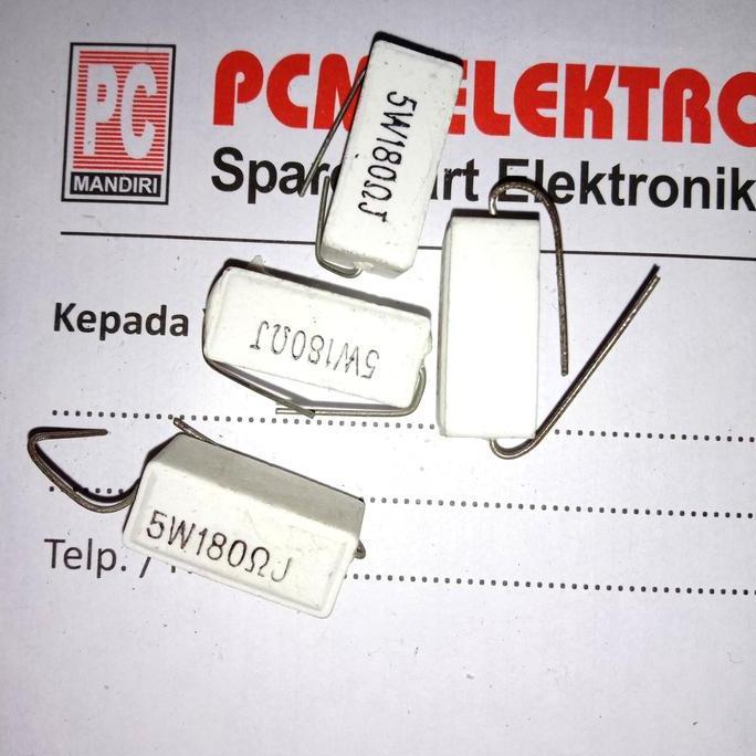 R 180 OHM 180R 180OHM 5W 5WATT 5 WATT RESISTOR PCMED