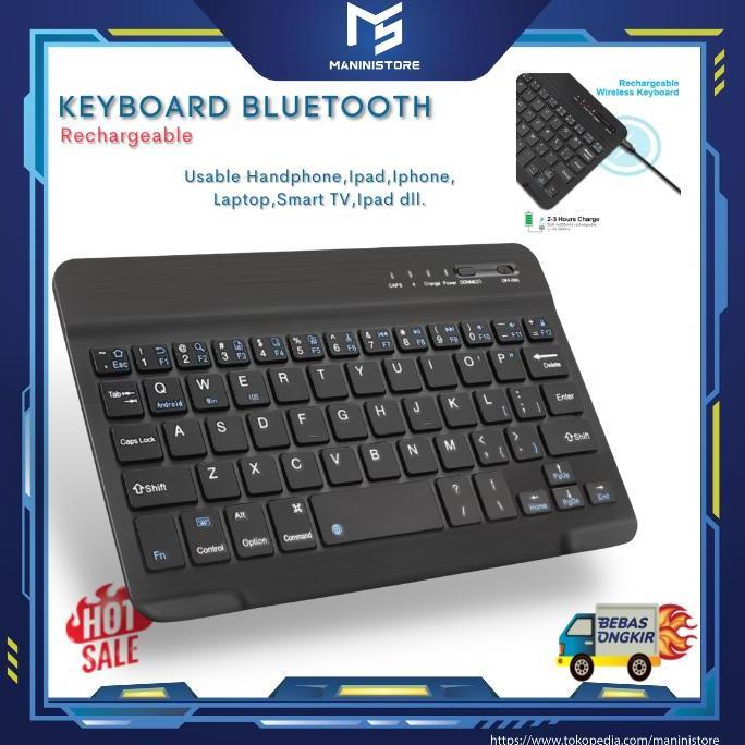 TERBARU - Wireless Keyboard Bluetooth Tablet laptop android ipad hp Bisa dicas