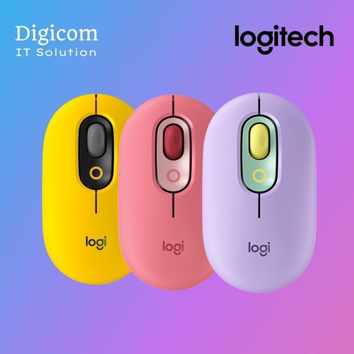 MOUSE LOGITECH POP MOUSE PINK/PURPLE/YELLOW