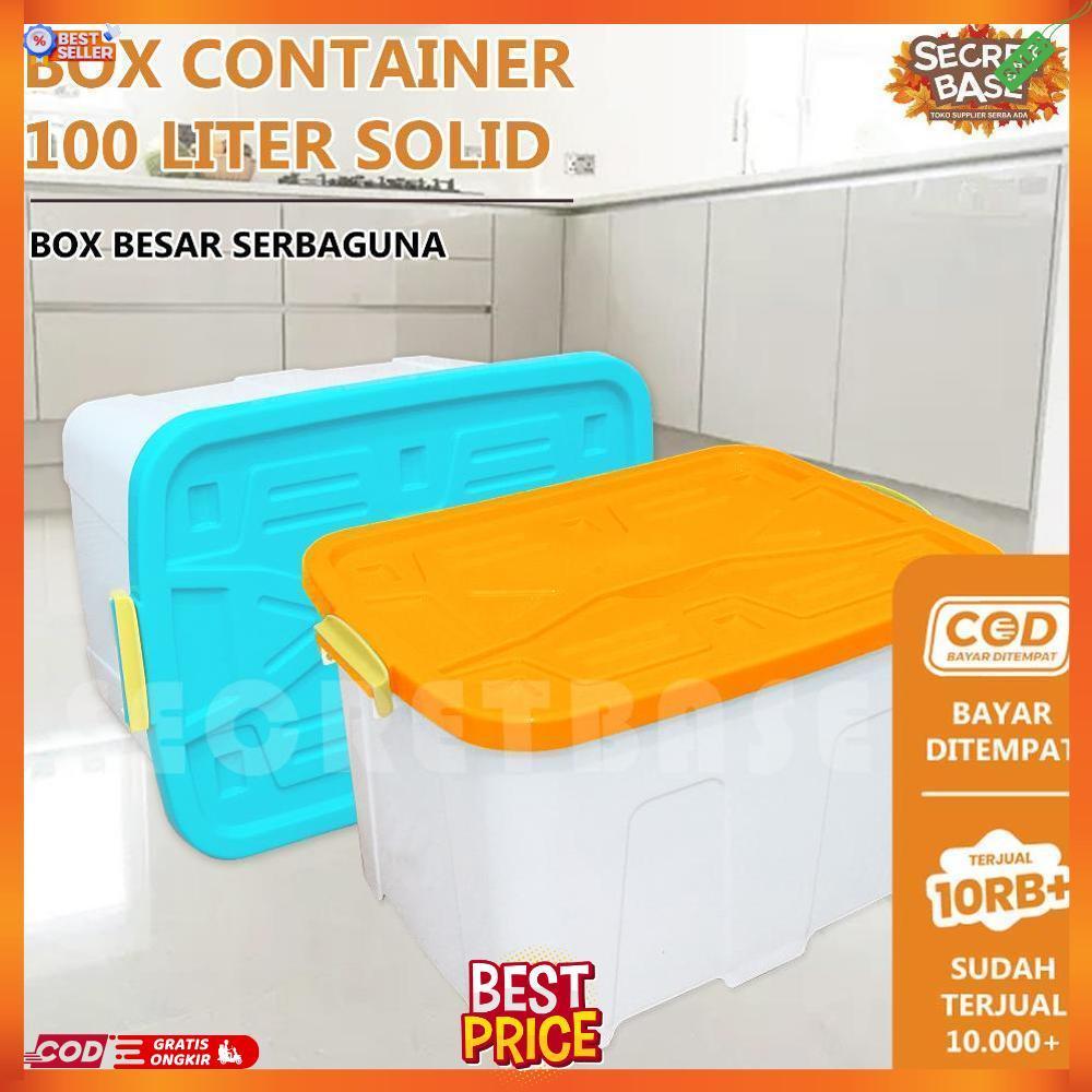 BOX CONTAINER 100 LITER + RODA - Kontainer Box / Container Box