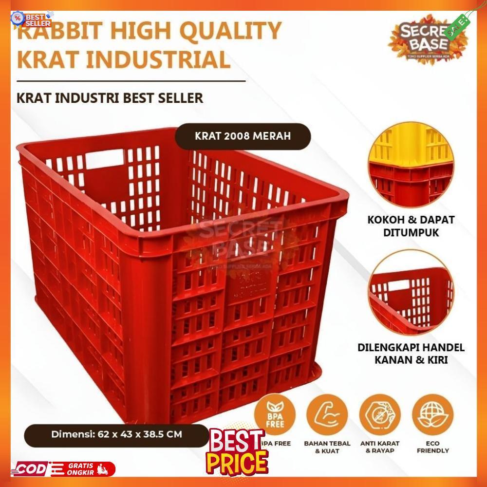 RABBIT HIGH QUALITY KRAT INDUSTRIAL 2008 - Keranjang Serbaguna / Krat Industri Tebal
