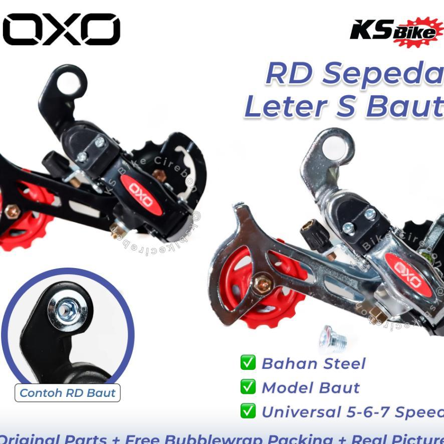 Rd Oxo 60A Rear Derailleur Sepeda 6 7 Speed | Rd Oxo 60A Baut Hitam Silver | Oxo Rd-60A Without Brac
