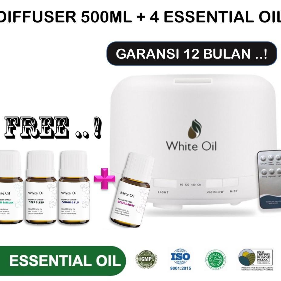Diffuser 500Ml Free 4 Essential Oil By White Oil