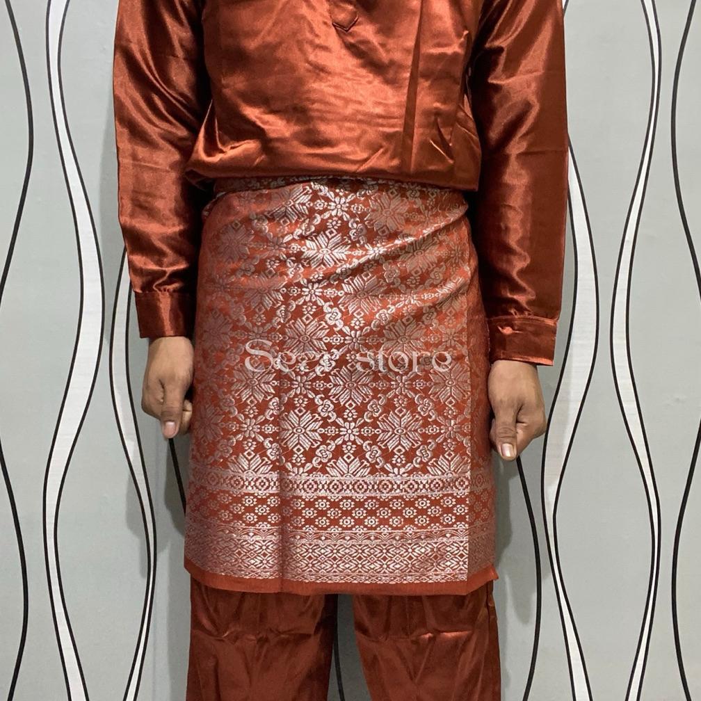 best deals songket pria melayu/songket bapak/tumpak songket/kain samping melayu/songket palembang/ka
