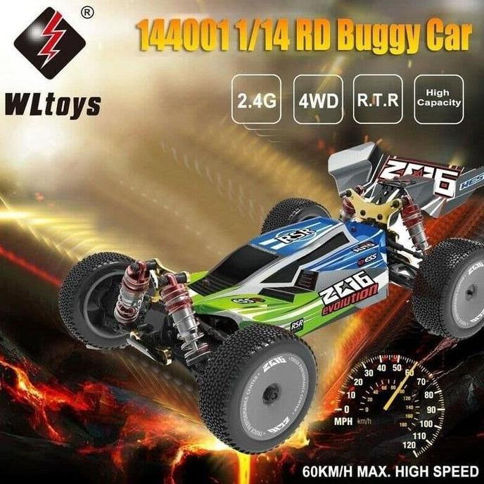 WL 144001 RC Car Buggy 1/14 4WD 60km/h Metal Chassis RTR