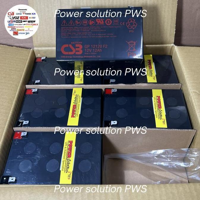BATERAI ORIGINAL BAWAAN UPS APC RBC CSB 12V 12AH GP12120. BATTERY STANDAR UTK UPS APC CSB GP 12120 1