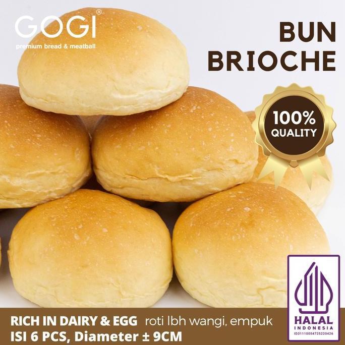 ISTIFAGIYA - ROTI BURGER BRIOCHE BUN BURGER ROTI BUN BRIOCHE PREMIUM ISI 6 PCS