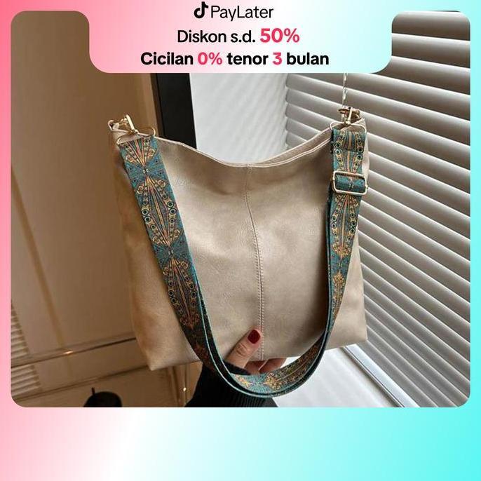 Wire- Ready  Fashion Tas Selempang Bahu Nita Baru Tas Ember Kapasitas Besar Shoulder Bag Nita Vintag