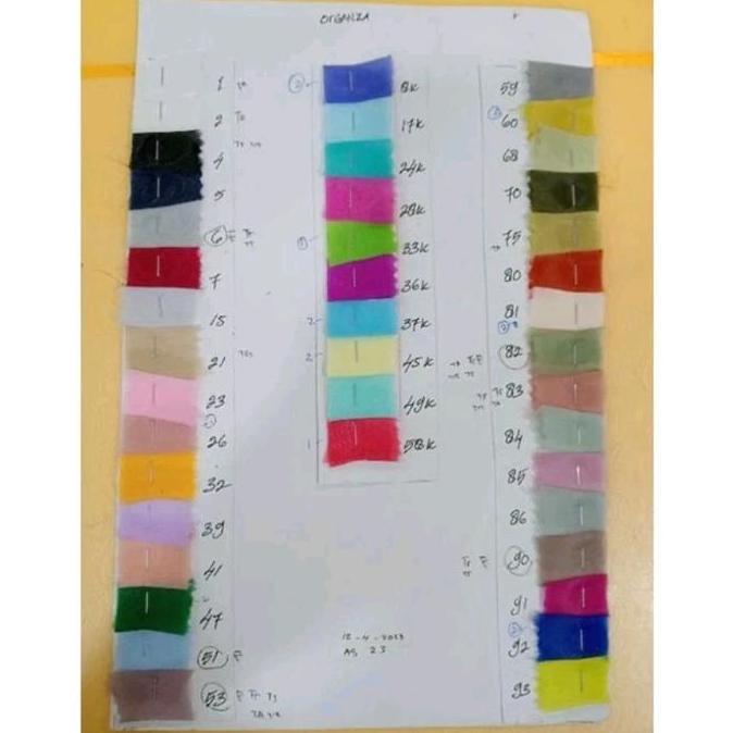 Costurar - Bahan/Kain Organza Polos/Polosan Organza