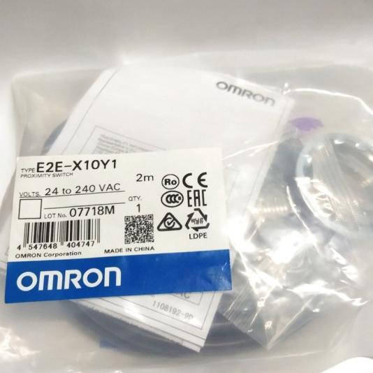 Omron Sensor Proximity E2E-X10Y1 2M Tipe Cylinder Dengan Baut Jarak Sensing 10 Mm Tahan Minyak Kabel