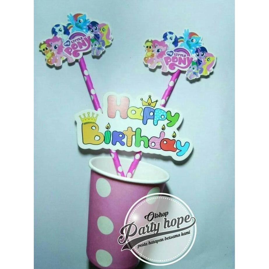 MGC Topper Cake Little Pony / Hiasan Kue Ultah Little Pony / Topper Cake