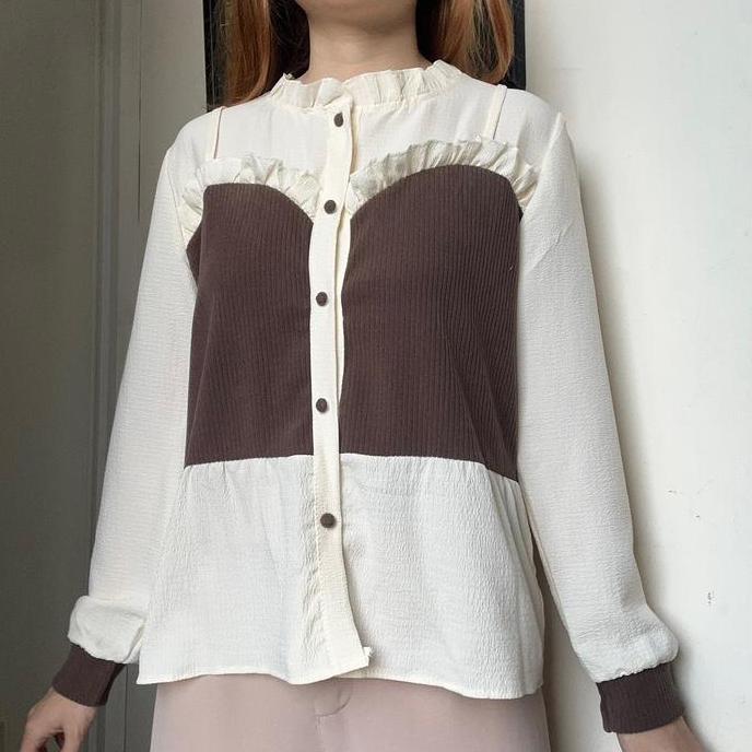PREMIUM / Abigail Top atasan blouse bkk wanita kemeja wanita korean Style By biel the label Katun So