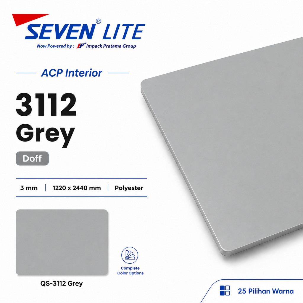 Seven Lite ACP Panel Aluminium 3mm PE 0.05 Komposit Interior 1220x2440 - Solid Series