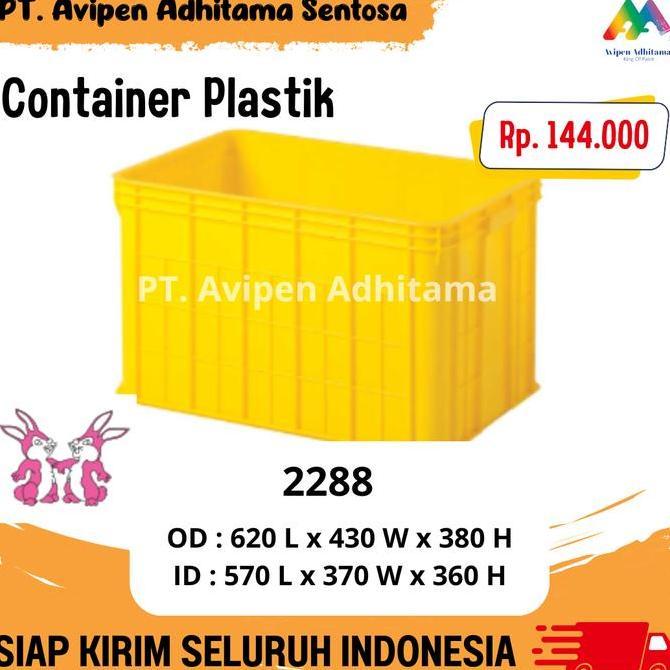 Keranjang Industri Rabbit Kontainer Plastik Container Box Serbaguna Type 2288