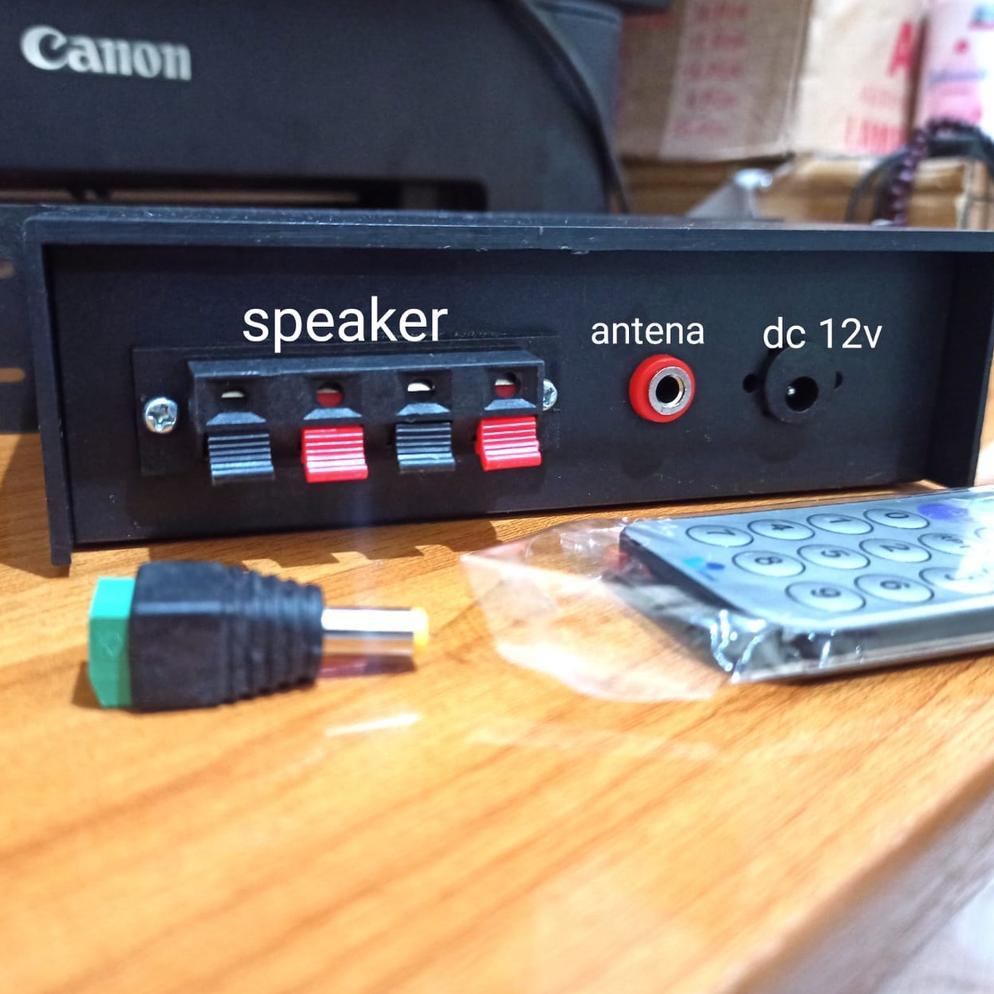 power amplifier bluetooth rakitan 12v dc stereo 2x30watt / tape mobil single din rakitan