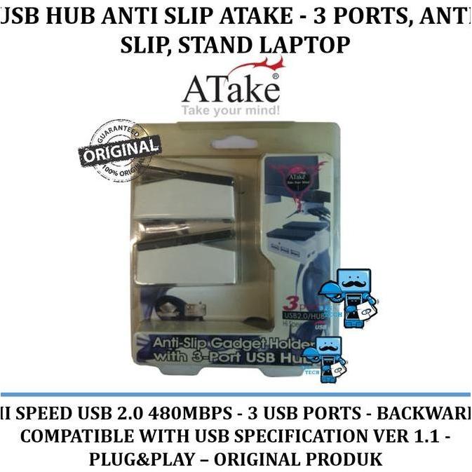 DV72 >> USB Hub Anti Slip Atake - 3 Ports, Anti Slip, Stand Laptop